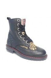 RED RAG girls mid boot laces - 12088_059_ leopard zwart